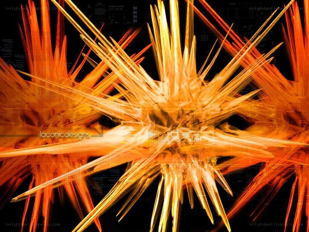 abstract orange explosion design