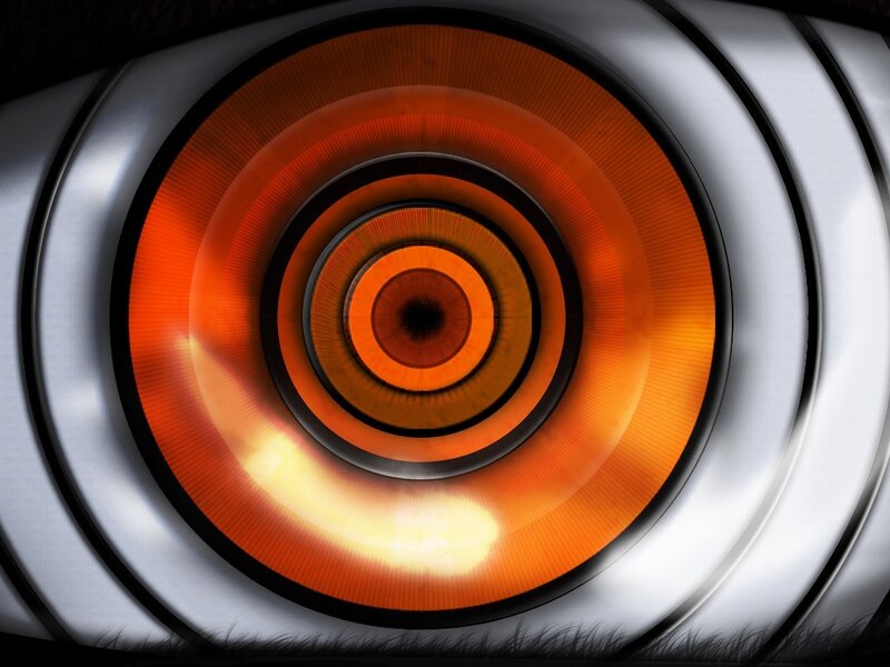 abstract orange eye design