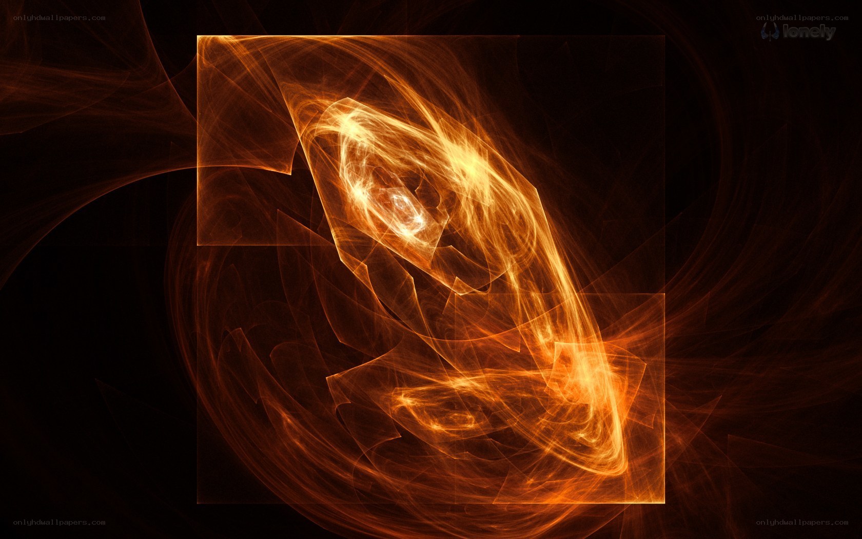 Abstract orange fractal design