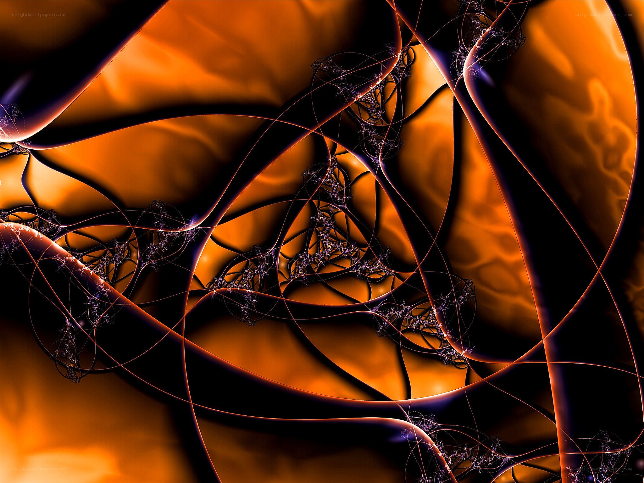 Abstract orange fractal design