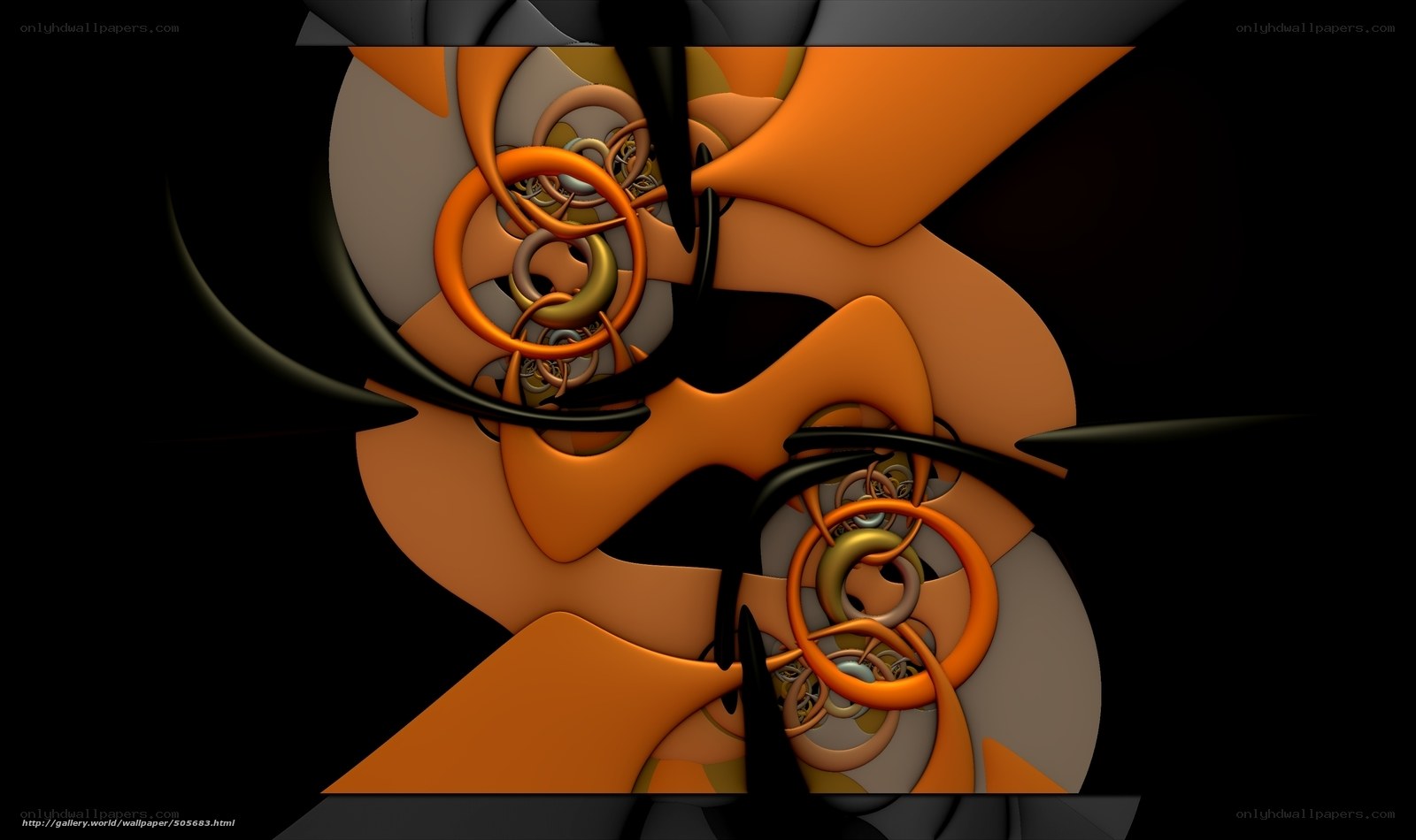 Abstract orange fractal design