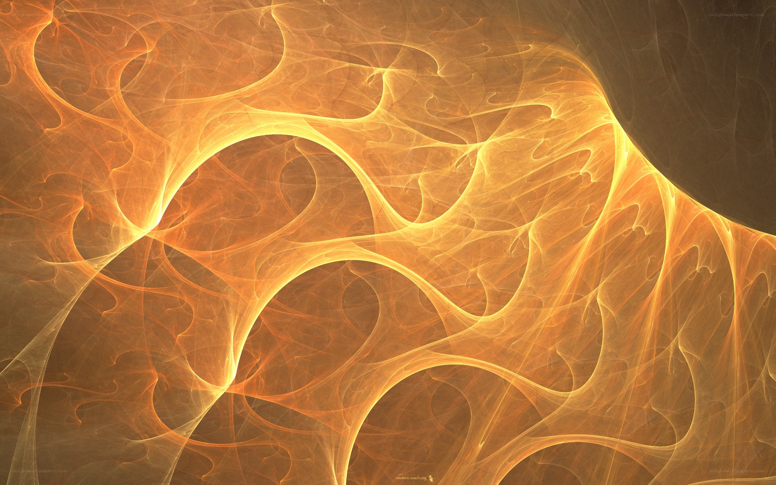 Abstract orange fractal pattern