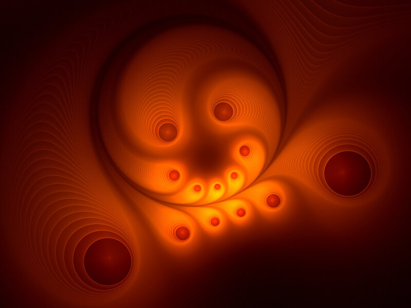 Abstract orange fractal pattern