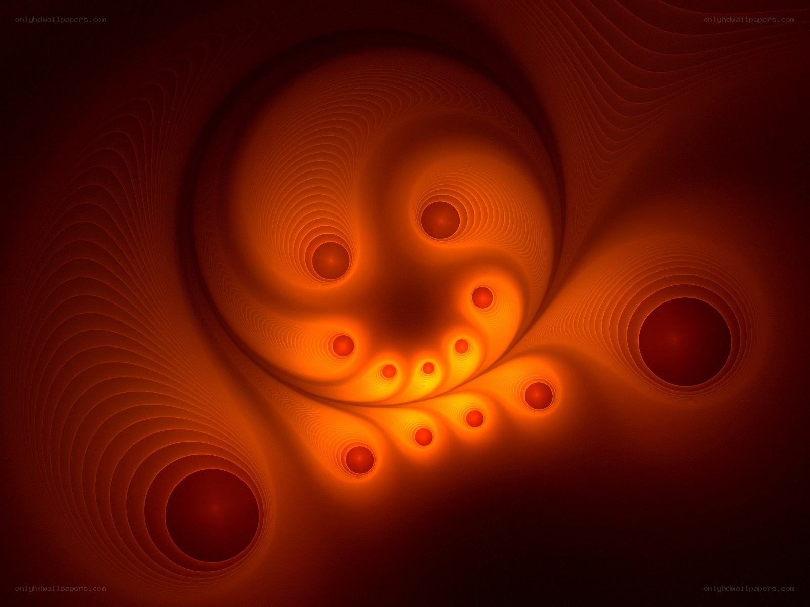 Abstract orange fractal pattern