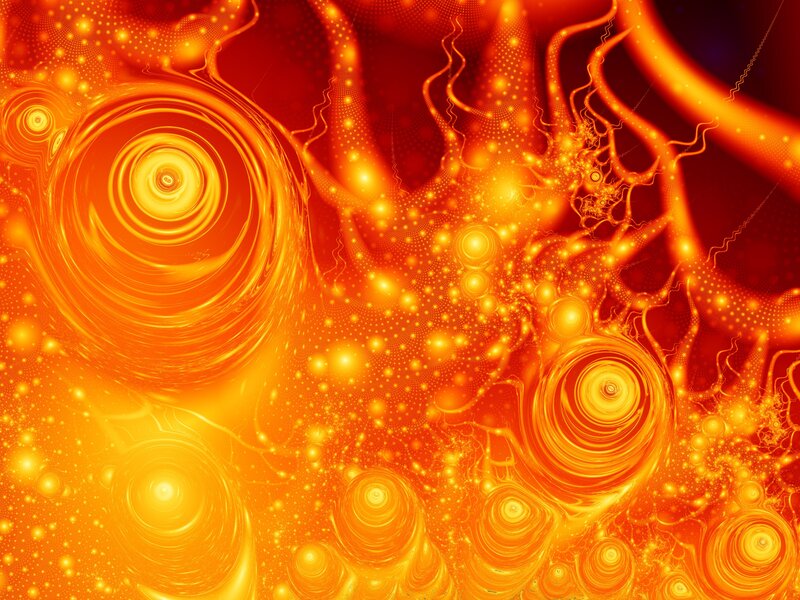 Abstract orange fractal patterns
