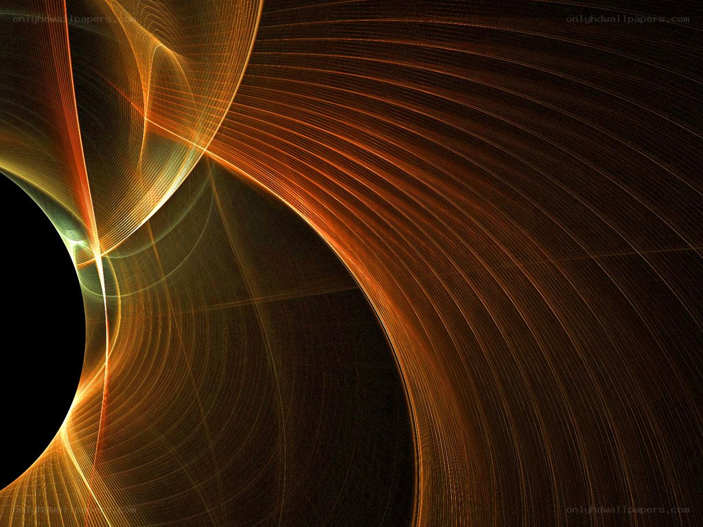 Abstract orange fractal swirl