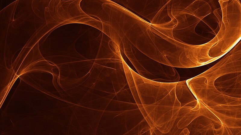 Abstract orange fractal swirls