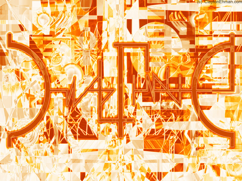 Abstract orange geometric design