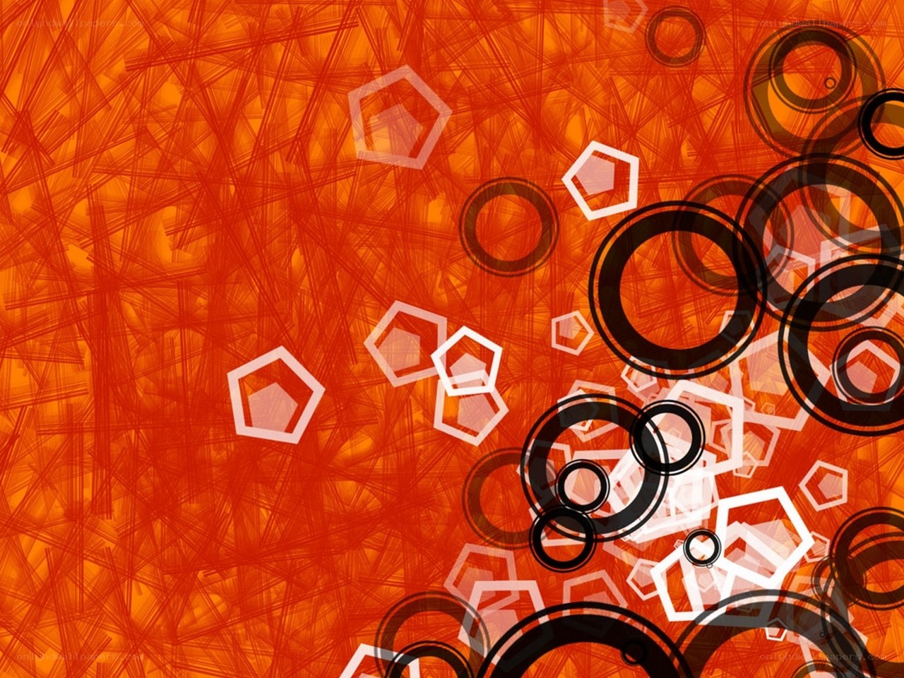 abstract orange geometric pattern