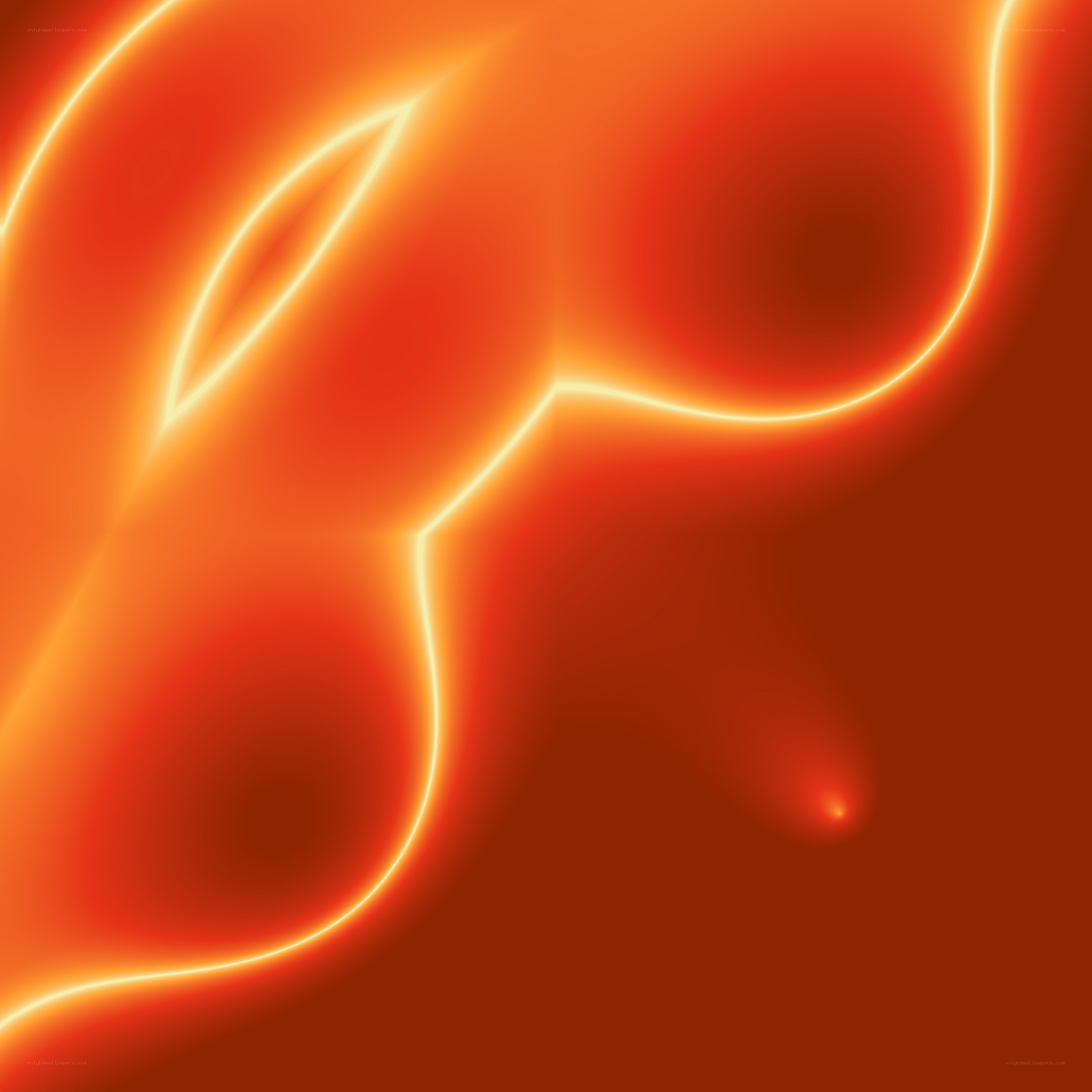 Abstract orange glow shapes