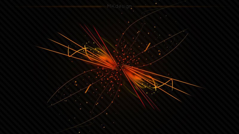Abstract orange light burst