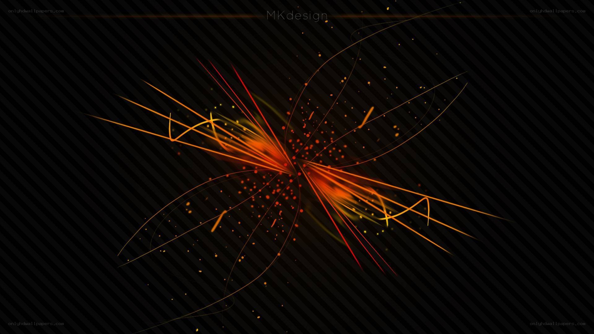 Abstract orange light burst