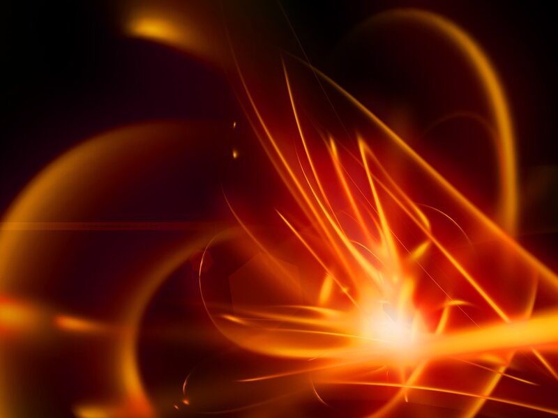 Abstract orange light burst