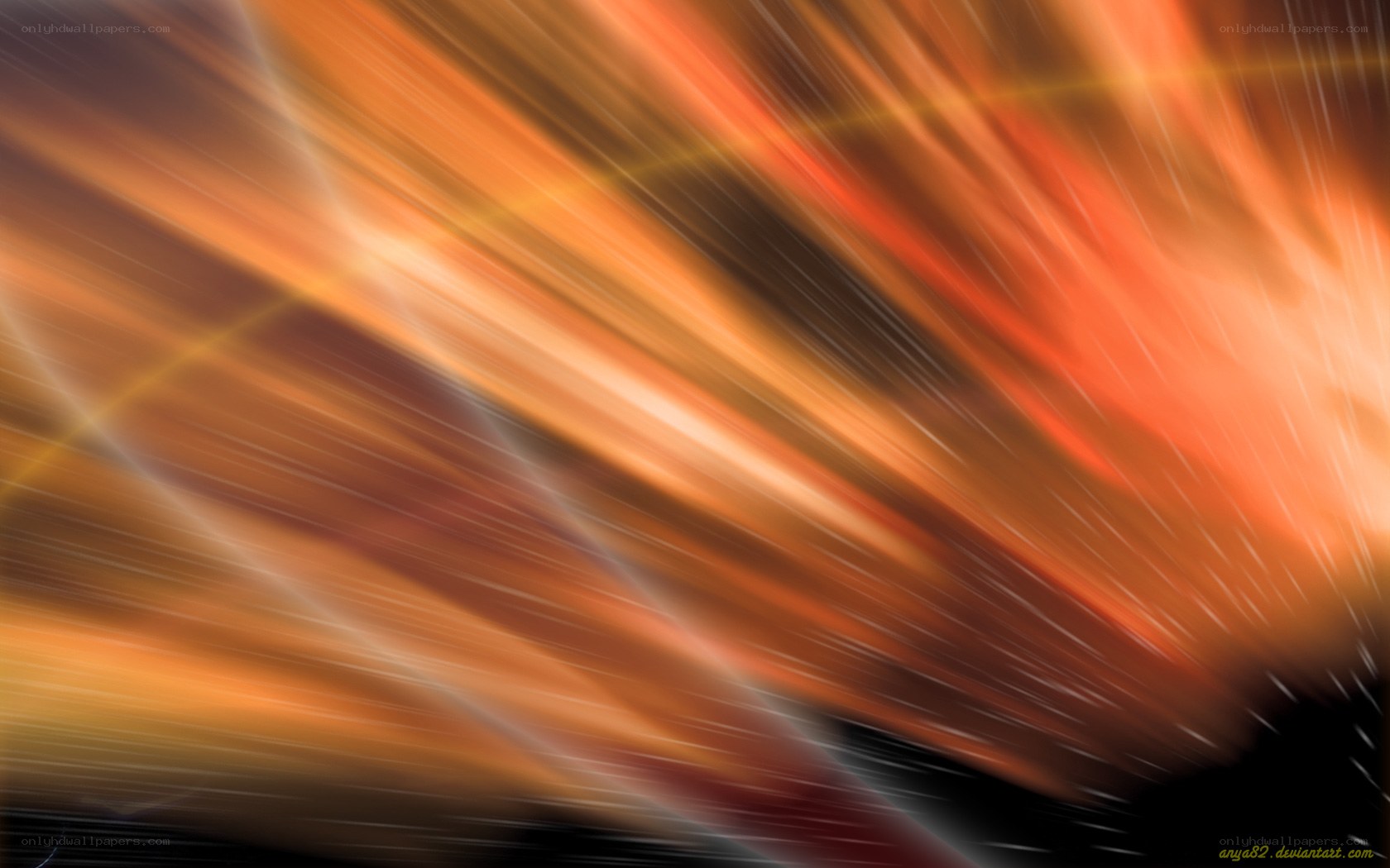 abstract orange light burst