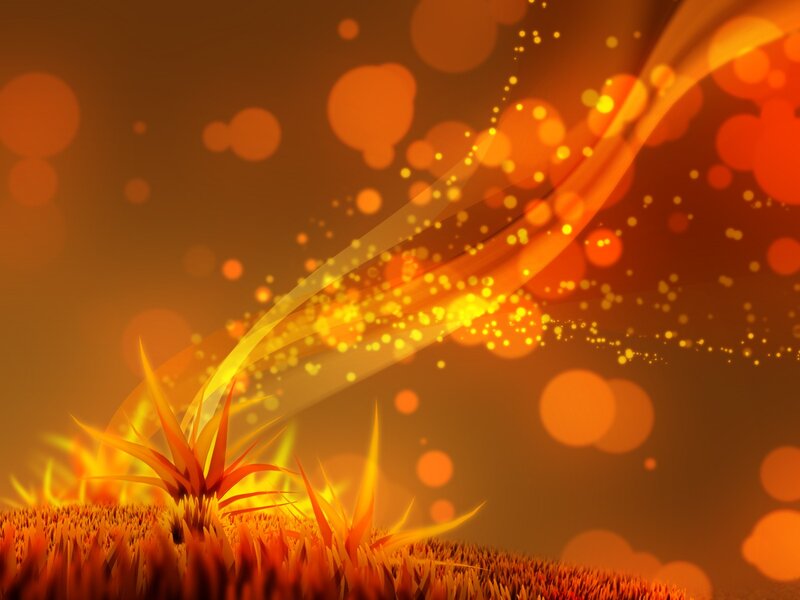 Abstract orange light field