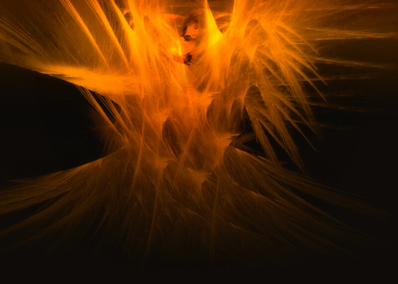 Abstract Orange Light Form