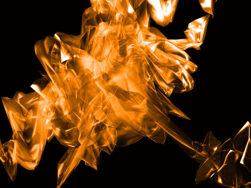 Abstract orange light forms