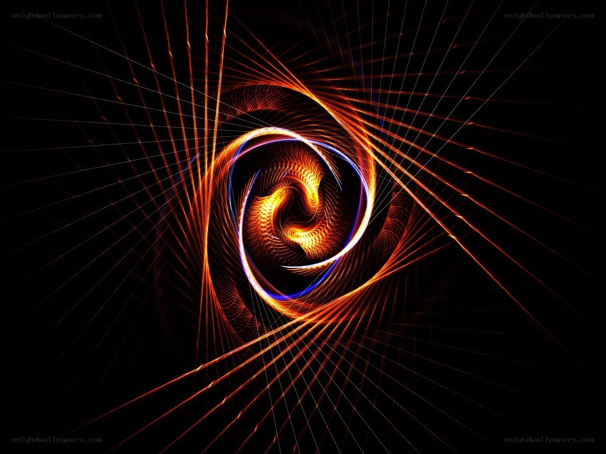 Abstract orange light spiral