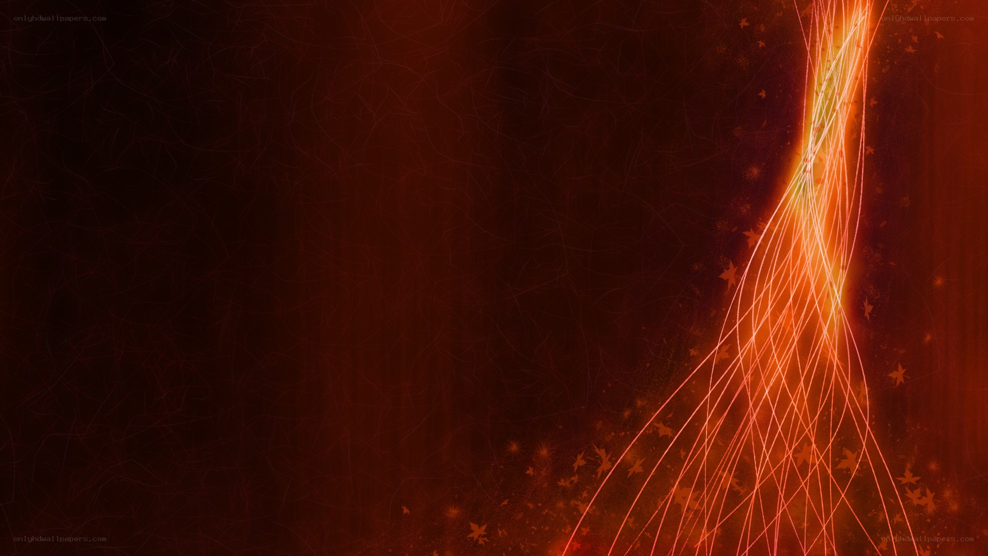 Abstract orange light streaks