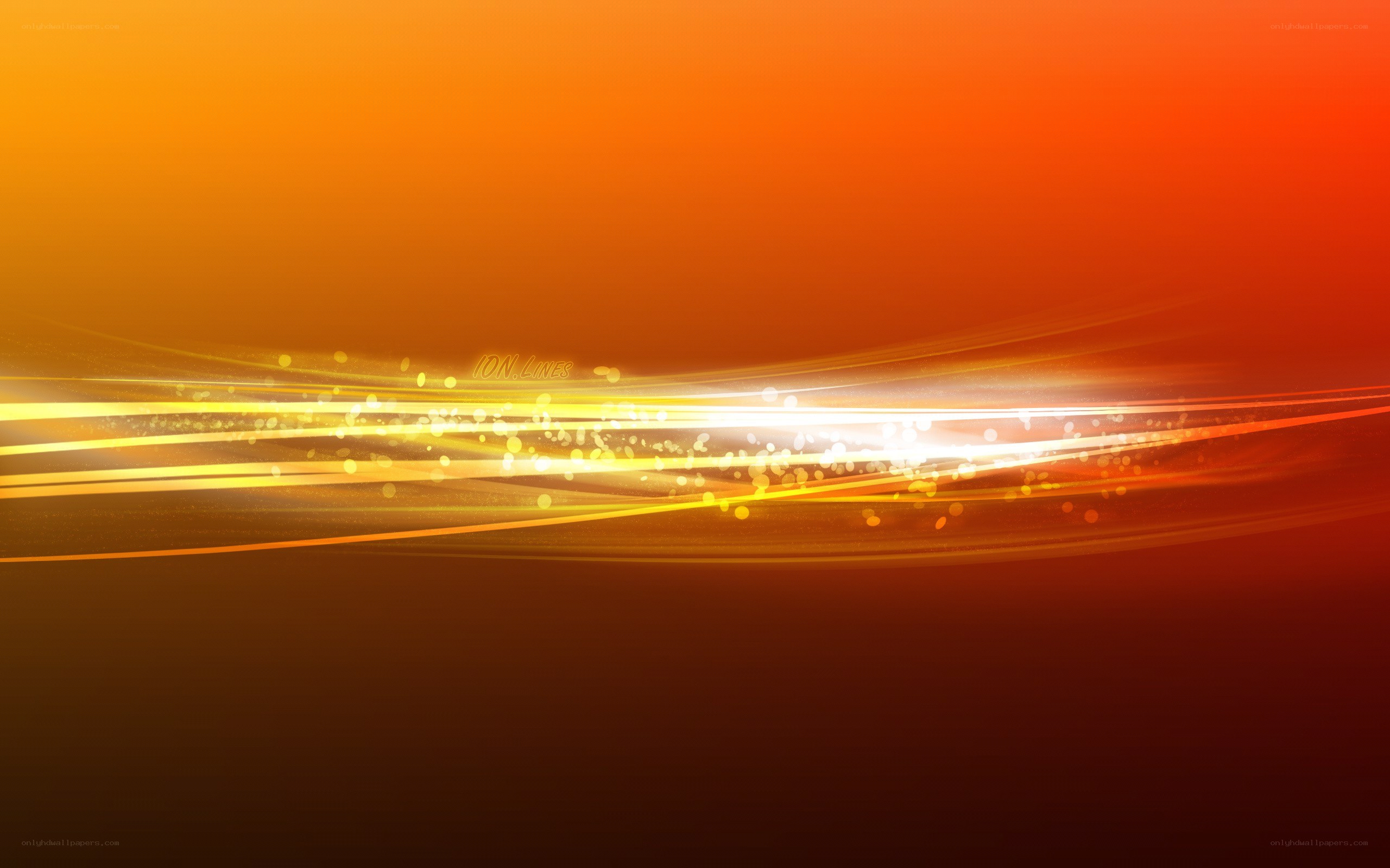 Abstract orange light streaks