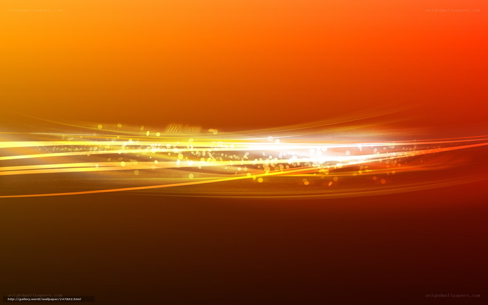 Abstract orange light streaks