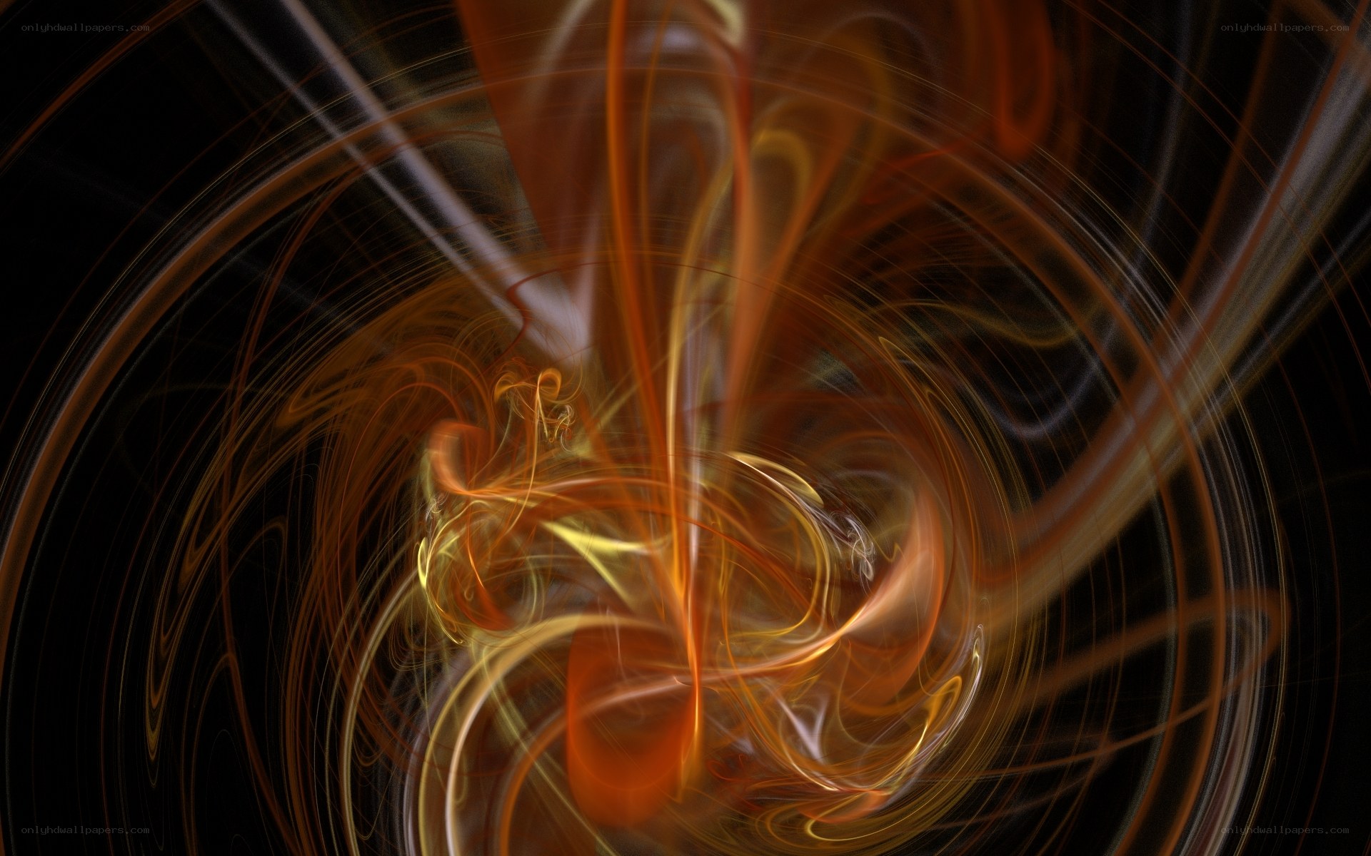 Abstract orange light swirl