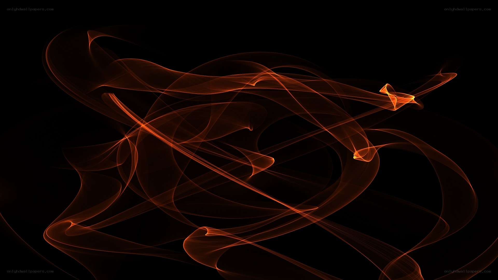 Abstract orange light swirls