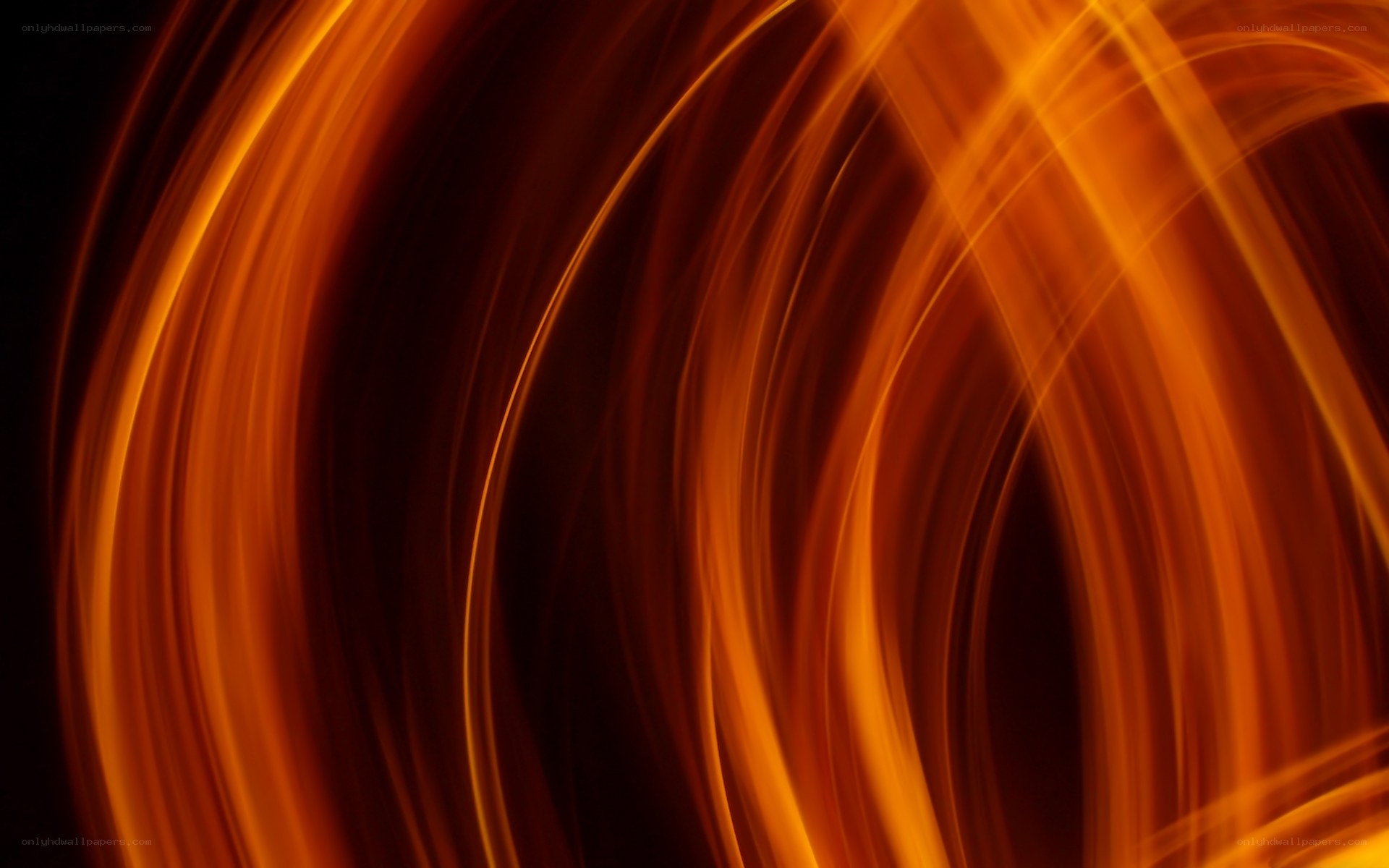 Abstract orange light trails