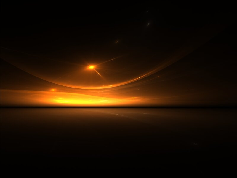 Abstract orange light waves