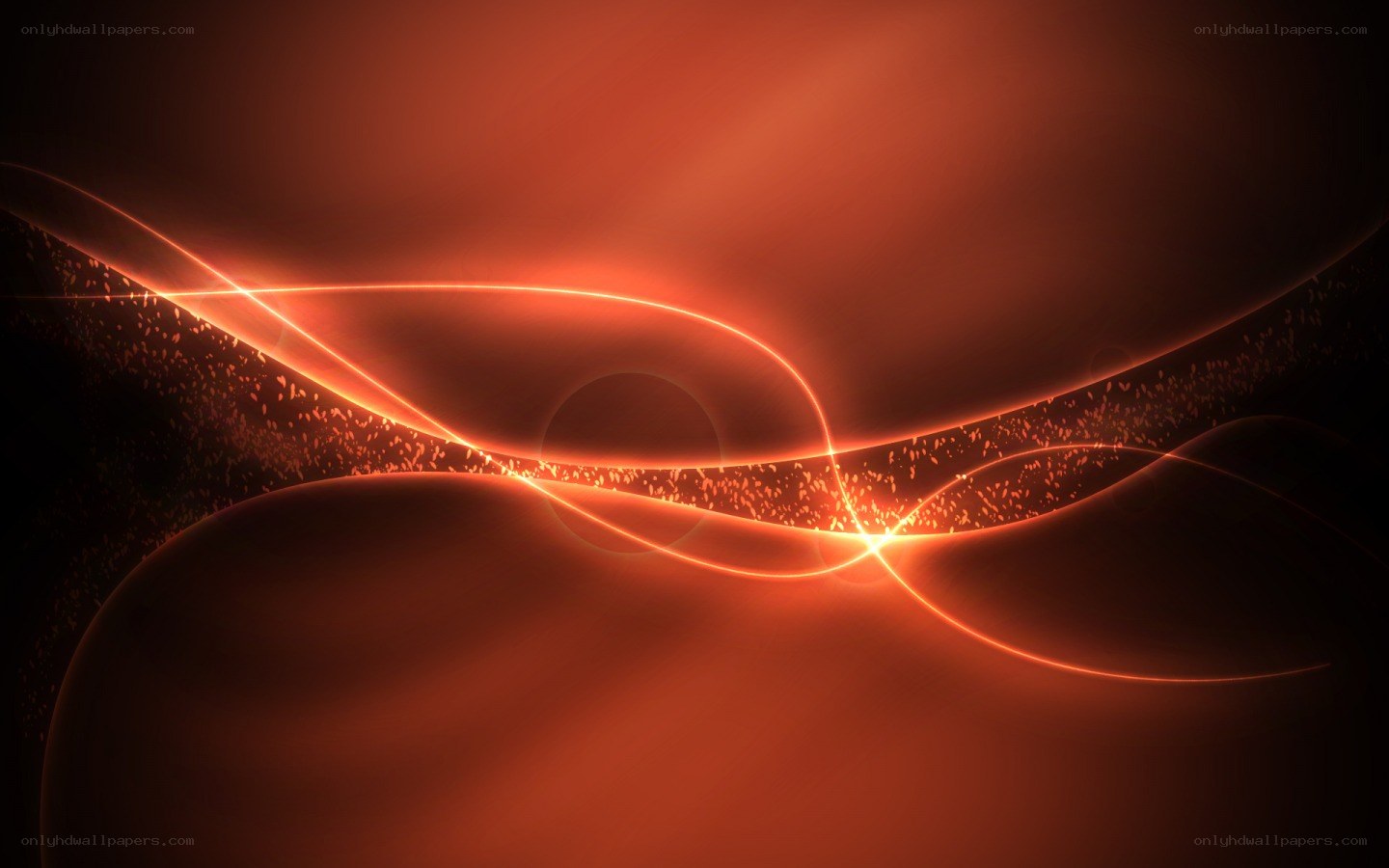 Abstract orange light waves