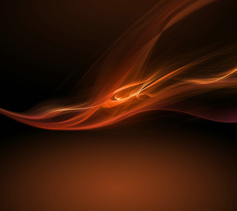 Abstract Orange Light Waves — Dynamic, Digital Art, Dark Background