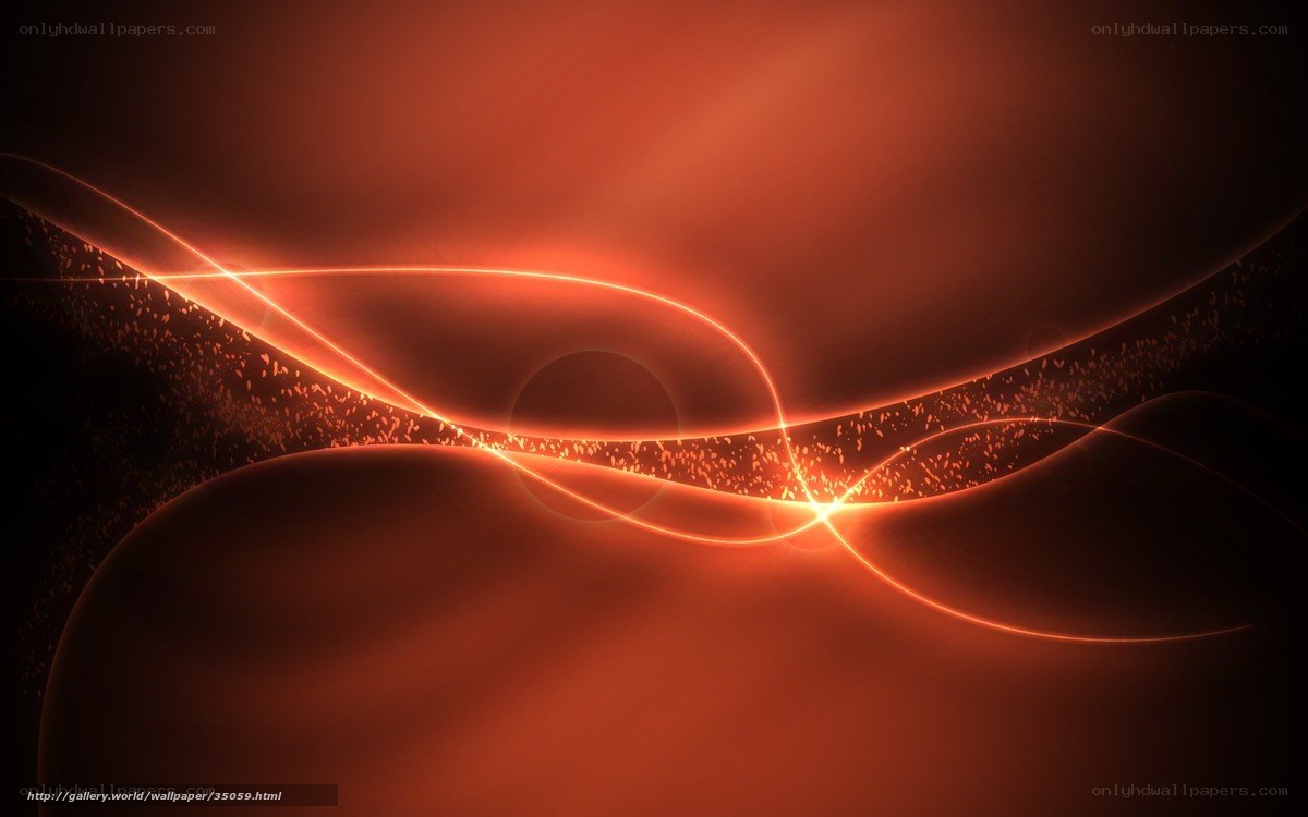 Abstract orange light waves