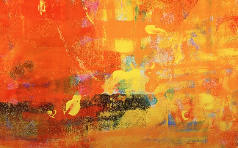 Abstract Orange Painting