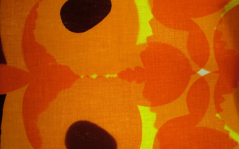 Abstract orange pattern on fabric