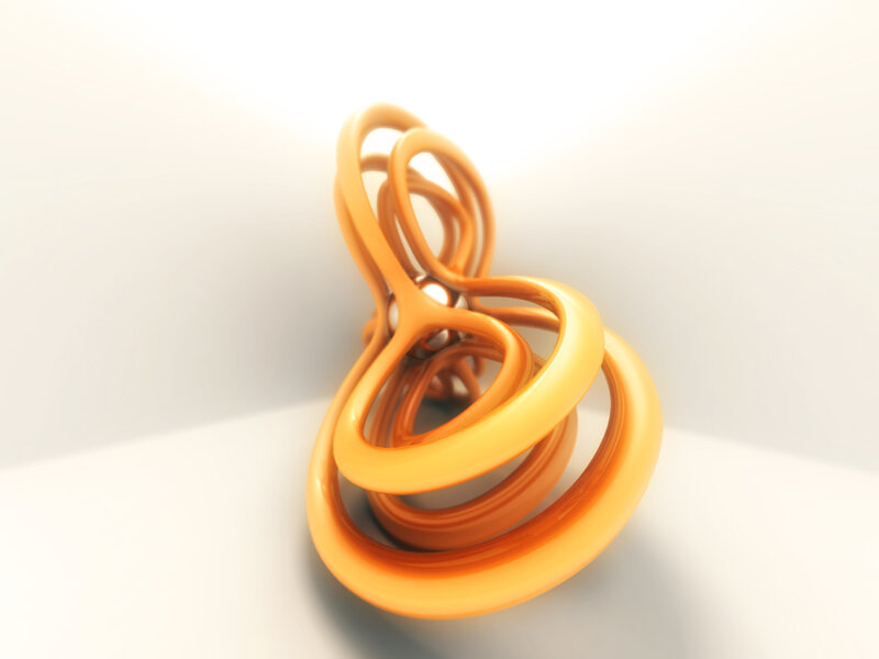 abstract orange sculpture