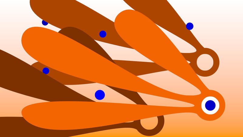 Abstract Orange Shapes — Calm, Vector Art