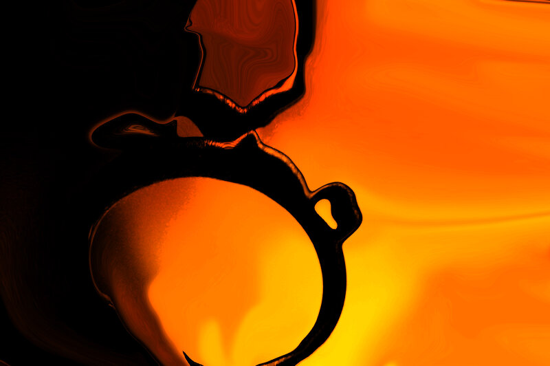 Abstract Orange Shapes — Dramatic