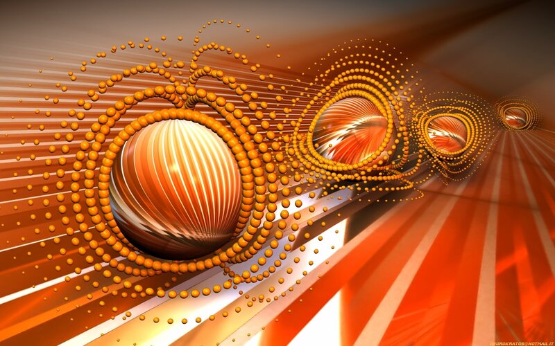 Abstract orange sphere animation