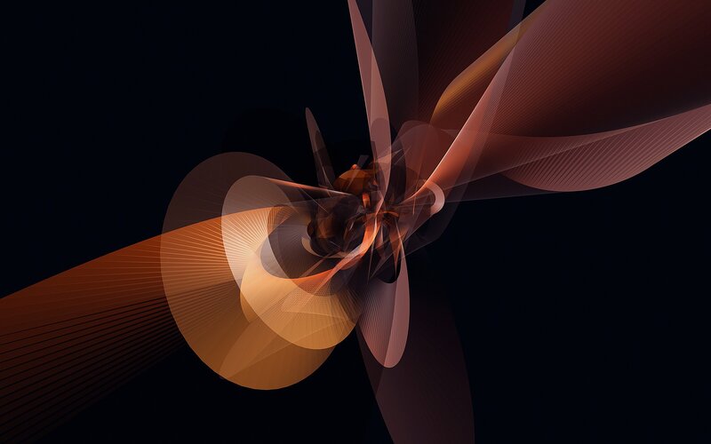 Abstract orange spiral design