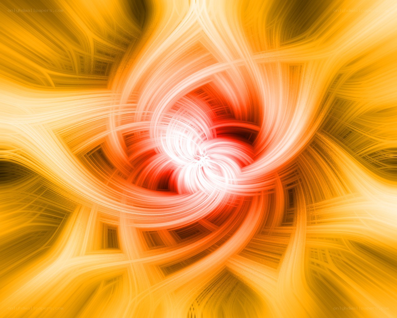 Abstract orange spiral pattern