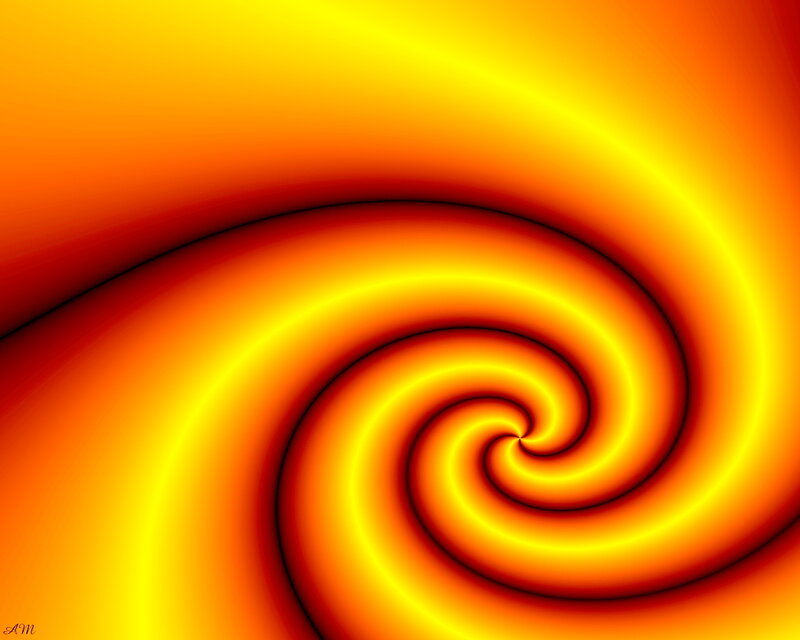 Abstract orange spiral