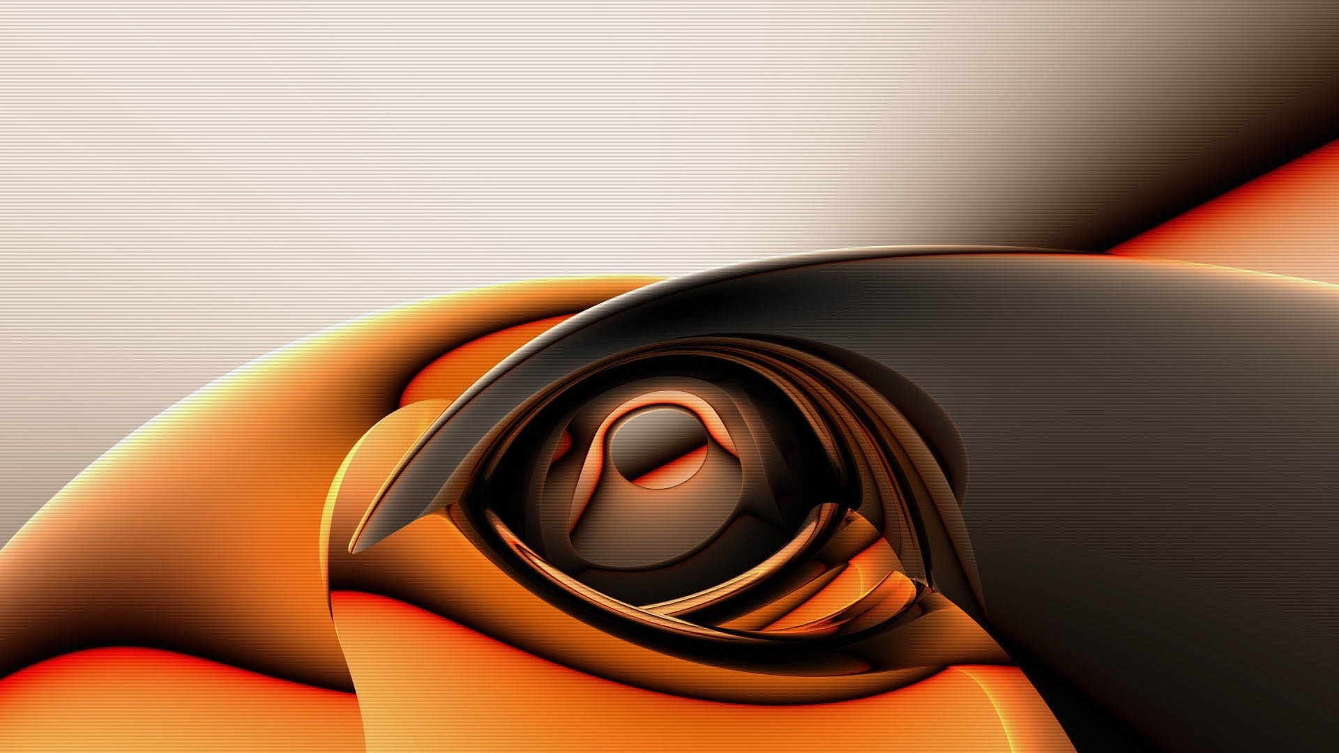 Abstract orange swirl design