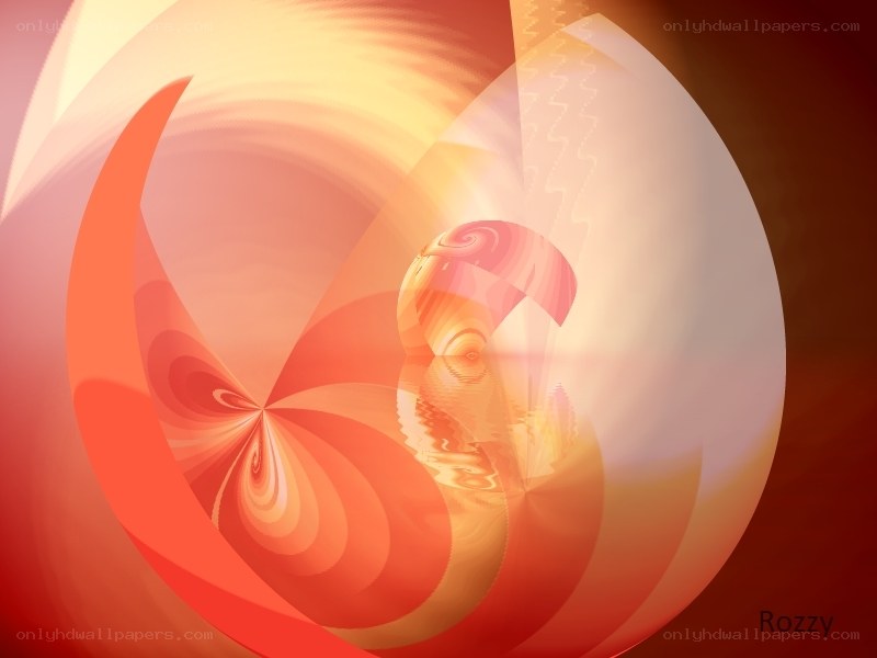 Abstract orange swirl design