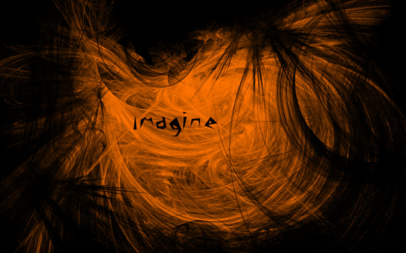 Abstract Orange Swirl — Dramatic