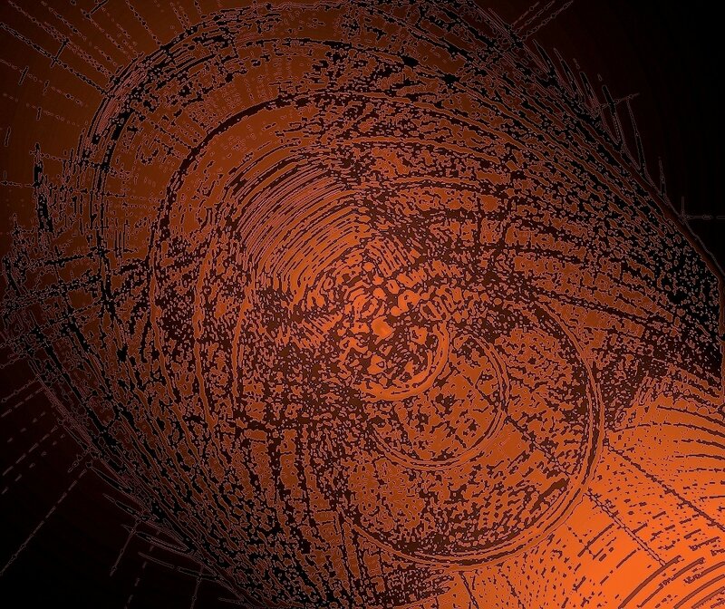 Abstract Orange Swirl