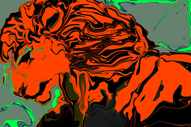 Abstract Orange Swirls — Dynamic, Digital Art
