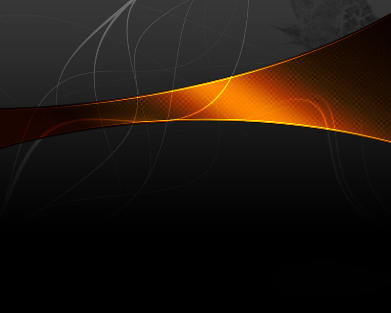 Abstract Orange Wave — Black