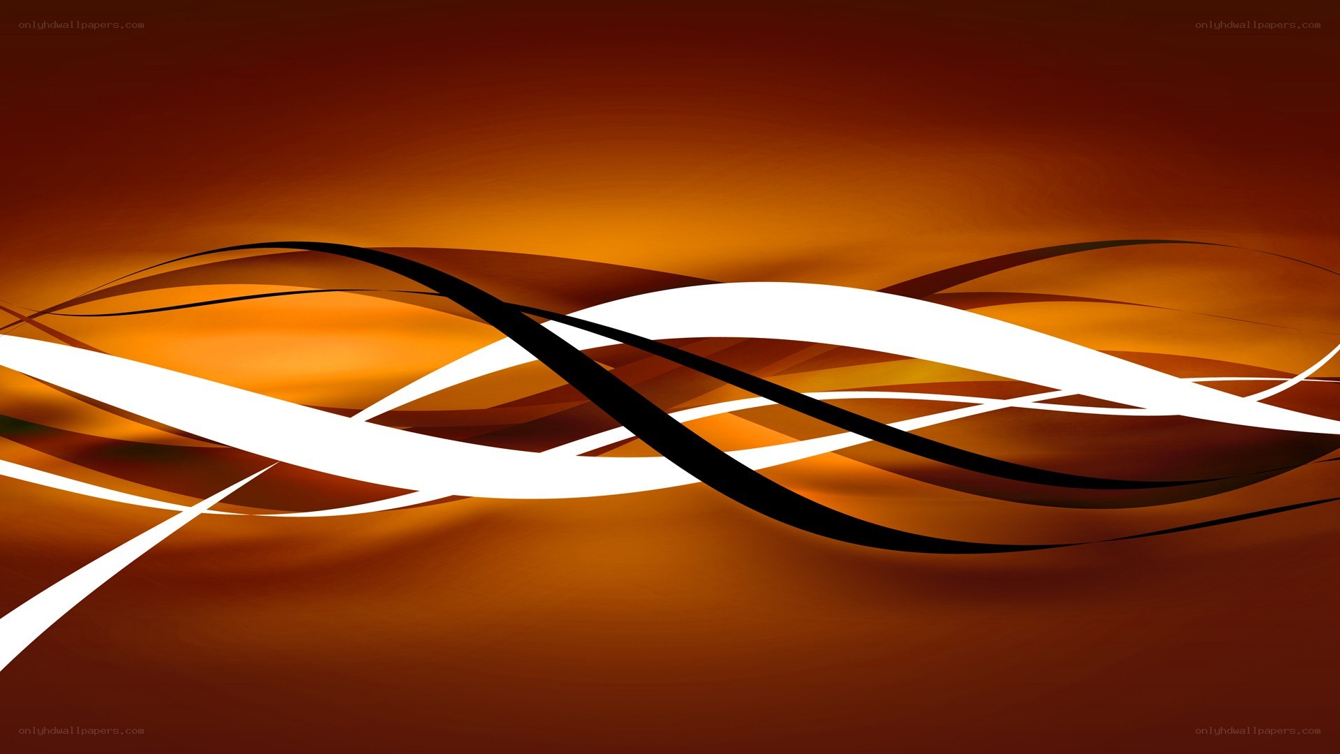 Abstract orange wave design