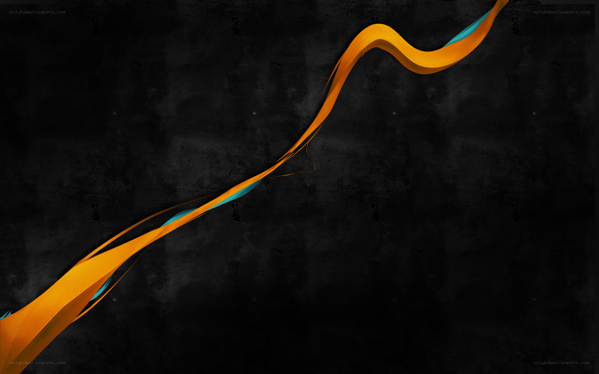 Abstract orange wave design