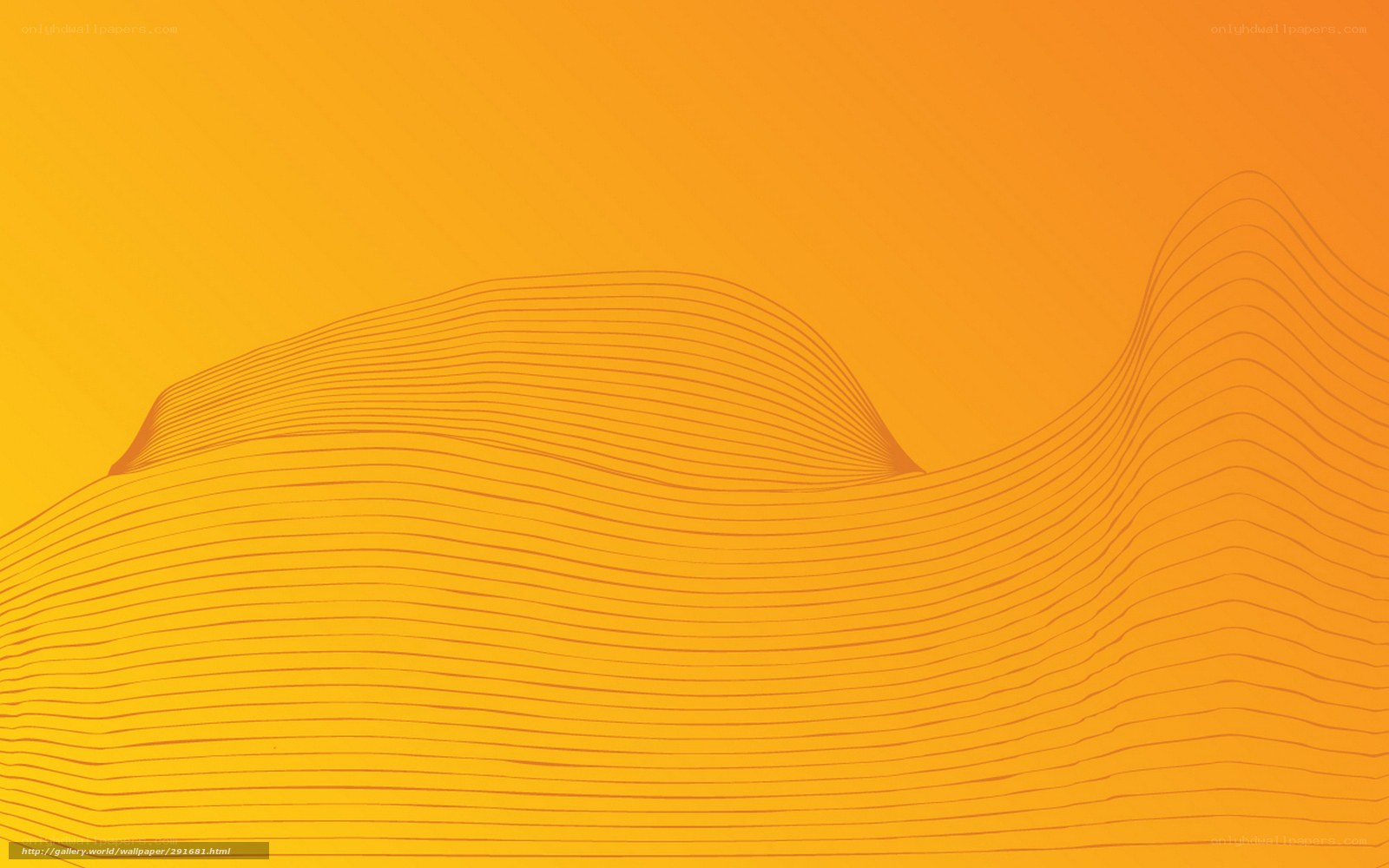 Abstract orange wave lines